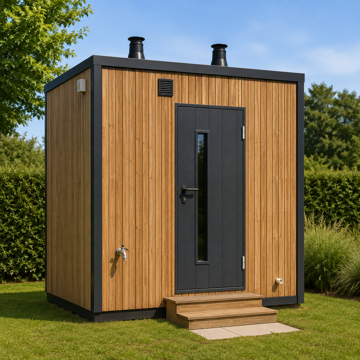 outen privé sanitairunit voor camping of vakantiepark