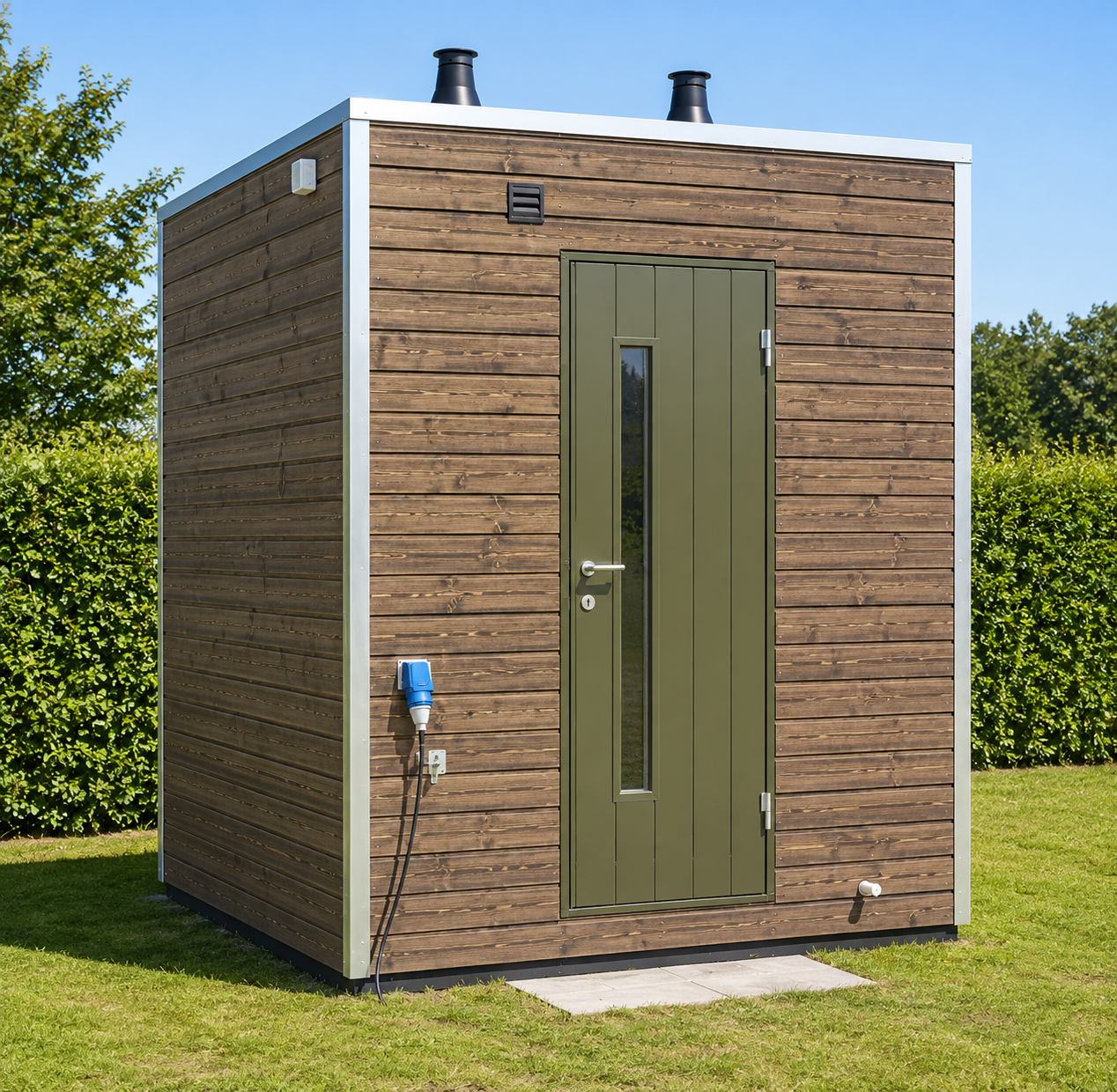 Privé sanitairunit voor camping of vakantiepark van Douma Outdoor Living