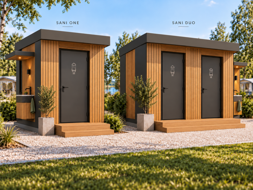 Grande unité sanitaire dans un camping
